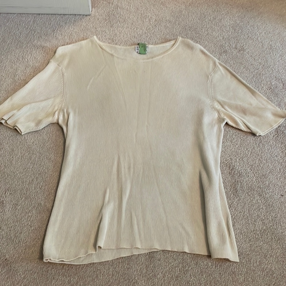 INC Short sleeve sweater material top